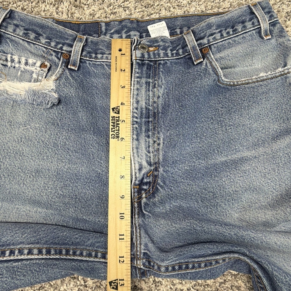 VTG Levi's 505 Jeans 36x32 (Fits 34x30) Blue Made in USA Perfect Fade Distressed - Picture 10 of 11